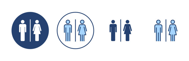 Toilet icon vector. Girls and boys restrooms sign and symbol. bathroom sign. wc, lavatory