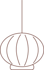 Chinese New Year 2024, the year of the Dragon, red and gold line art characters