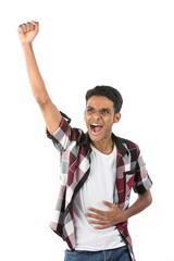 Fototapeta premium Indian man celebrating.