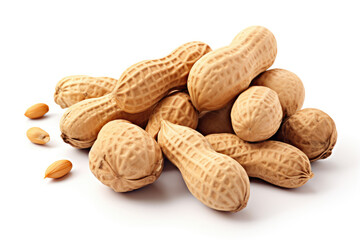 Peanuts isolated on white background - Powered by Adobe