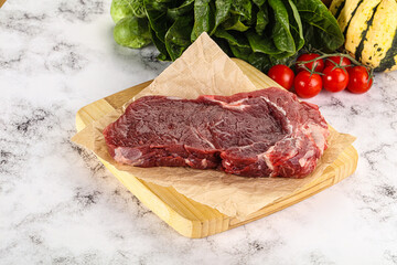 Raw rib eye beef premium steak