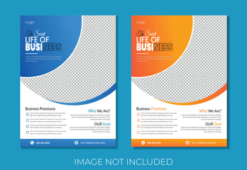 Corporate creative colorful business flyer template design set, abstract business flyer, vector template design . 