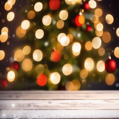 Christmas and New Year, Blurred Bokeh Background