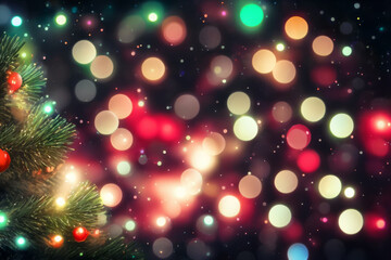 Obraz na płótnie Canvas Christmas, New Year, Blurred Background