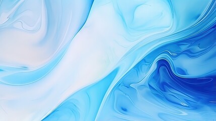 Obraz premium Beautiful color abstract background from mixied water and oil. Pastel colored abstraction. Blue and white background.