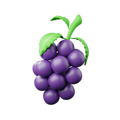 Grapes 3d illustration
