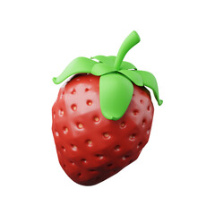 Strawberry 3d illustration