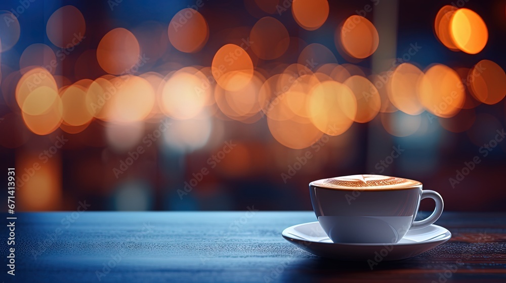 Aufkleber Abstract bokeh and cafe background for texture.