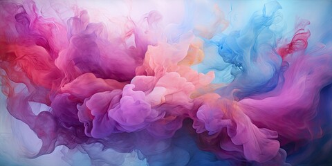 An abstract watercolor painting with a blend of soothing pastel colors, evoking a sense of calm and creativity. Concept of artistic inspiration by Generative AI