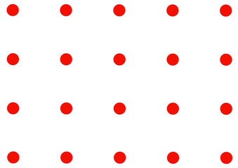 red polka dots on white