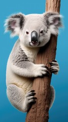 koala sitting in a tree - closeup portrait