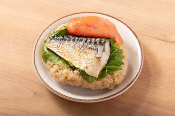 焼きさば　明太子　おにぎり