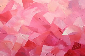 Naklejka premium 抽象油絵バナー・カラフル背景）ピンクと赤の三角形を使ったデザイン