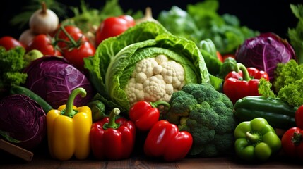 Fototapeta na wymiar fresh vegetables on the market generated by AI