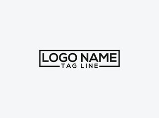 simple logo design with shape. unique new text business logo design vector 