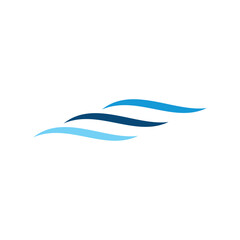 Abstract Swoosh Vector Logo Design Template