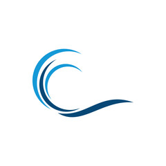 Abstract Swoosh Vector Logo Design Template