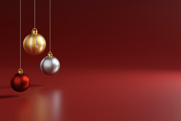 Fototapeta premium The joy of welcoming a gift-like new year. 3d rendering. 