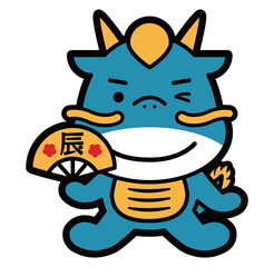 2024年辰年の年賀状や正月に使える龍のポップでかわいい干支イラスト