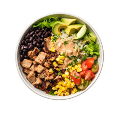 Obraz premium burrito bowl isolated on a transparent background