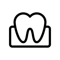 tooth line icon