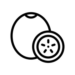 kiwi line icon