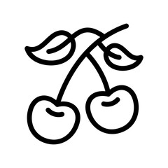 cherry line icon