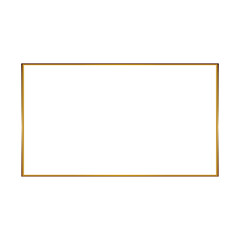 Gold frame vector. Gold frame on white background. Stylish vector invitation gold frame