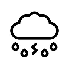 thunderstorm line icon