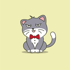 cute cat in bow tie
