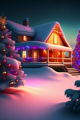 Christmas Villa with Beautiful Snowy View