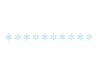 Fototapeta premium フラットな雪の結晶ライン：水色
