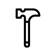 hammer line icon