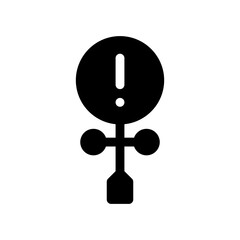 warning sign glyph icon