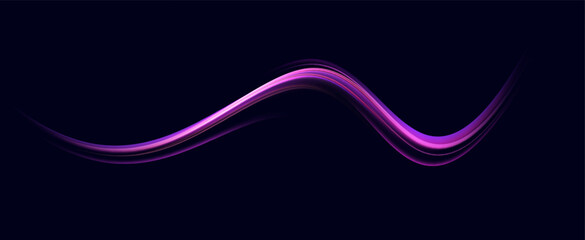 Neon speed lines. Dynamic light motion traces. Light trace wave, trace line. Neon swirls.	
Futuristic lines for advertising, posters,
