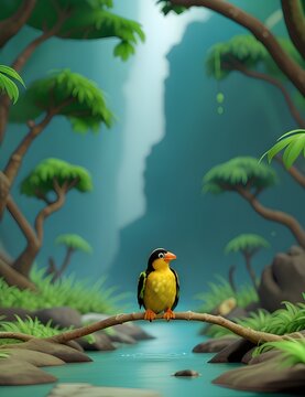 bird on a branch of tree