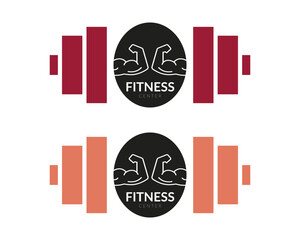 Fitness gym logo vector design and gym body template