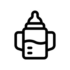 milk bottle line icon