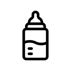 milk bottle line icon