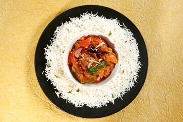 Mix Veg With Rice, Indian Dish