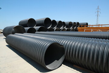 Metal Reinforced PE Spiral Corrugated Pipe, HDPE Corrugated Drain Pipe, High quality Pipe plant