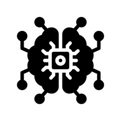 artificial intelligence glyph icon