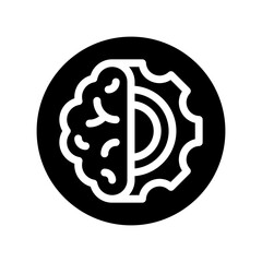 artificial intelligence glyph icon