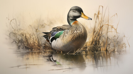 Award winning duck painting