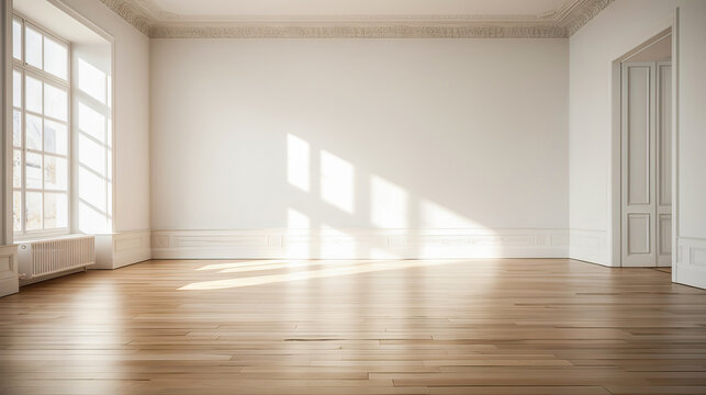 Modern bright interior empty room. Mock up. Suitable for interior rooms furniture template.