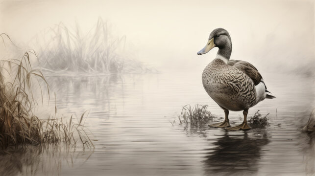 Award winning duck painting