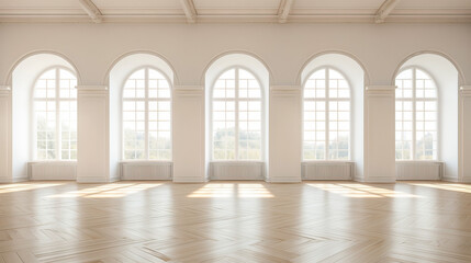 Obraz premium Modern bright interior empty room. Mock up. Suitable for interior rooms furniture template.