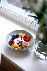 Fruit and Yogurt Breakfast Bowl with Granola