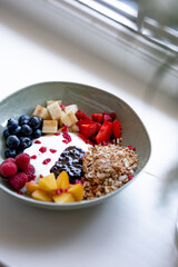 Fruit and Yogurt Breakfast Bowl with Granola