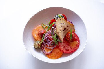 grilled chicken wings with vegetables